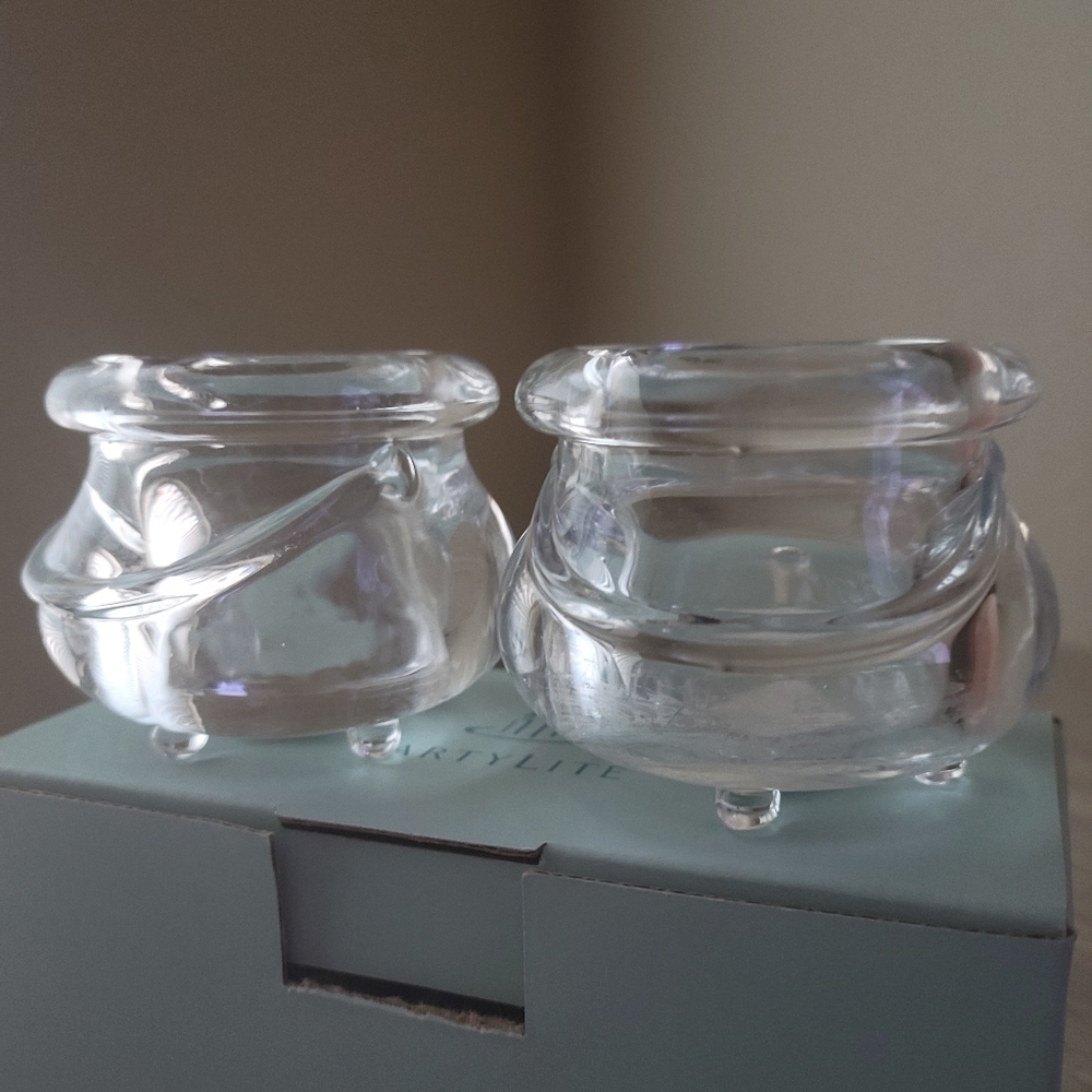 Glass cauldron votive holders